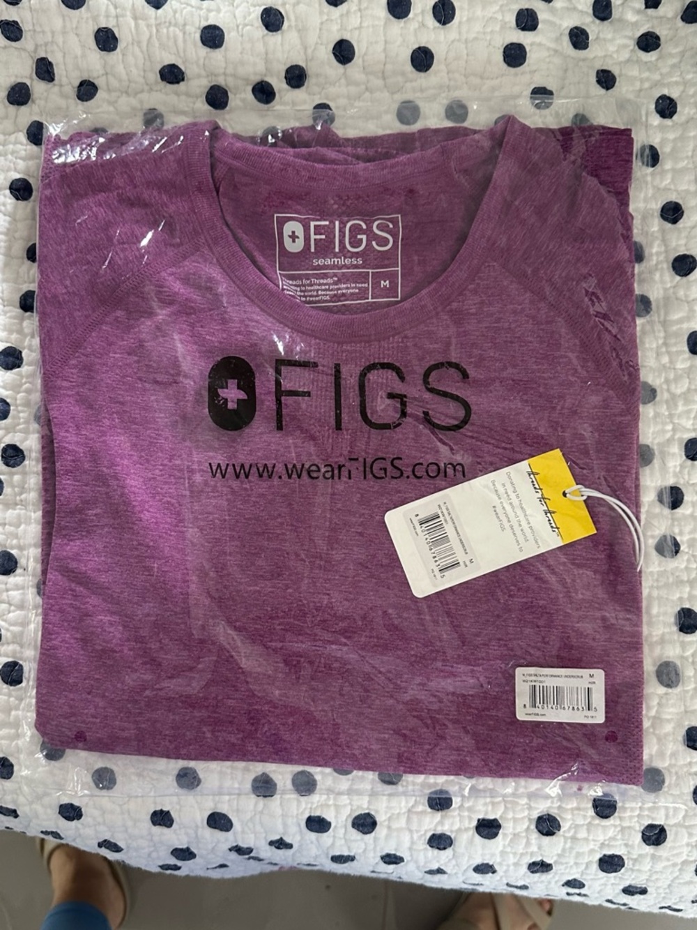 Figs Women’s Heathered Purple Salta UnderScrub Long Sleeve Top